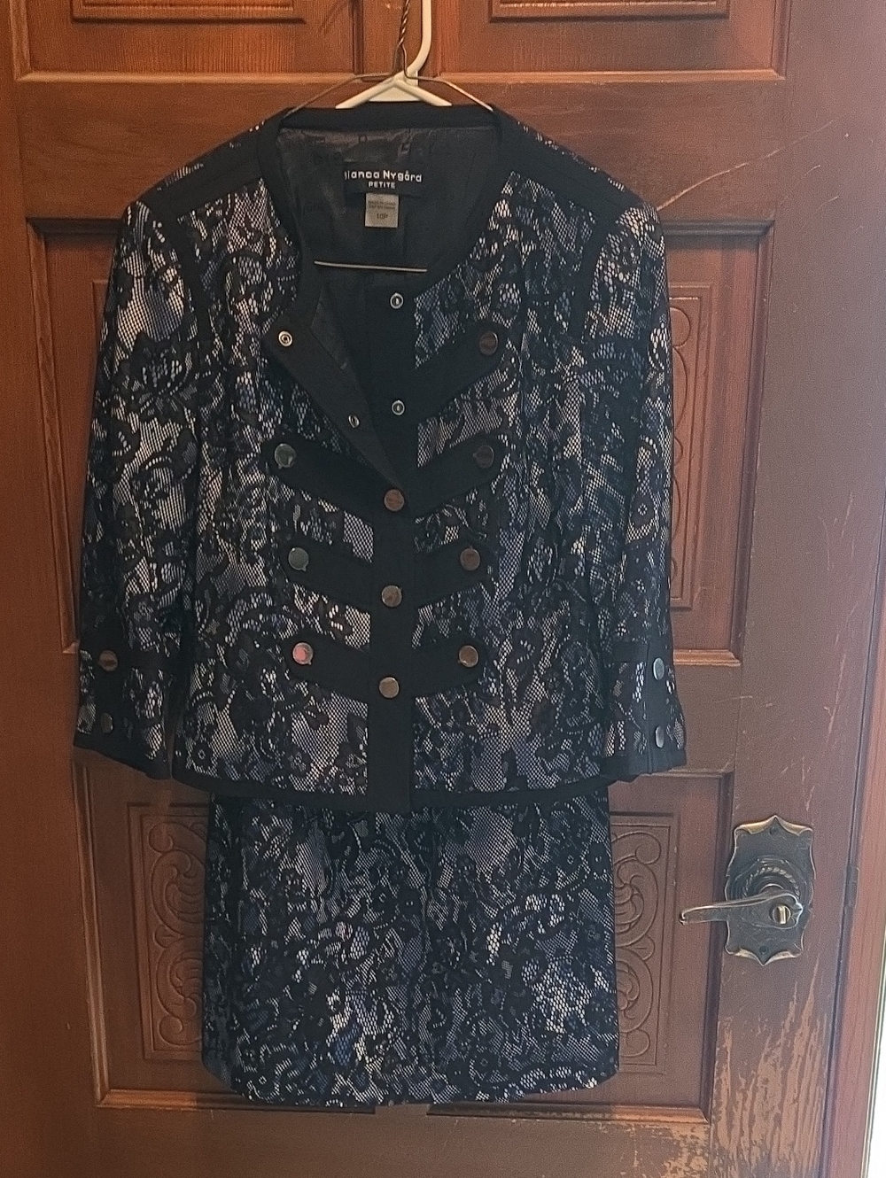Black/Purple Two-Piece Dress Suit